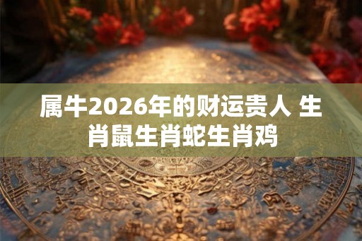 属牛2026年的财运贵人 生肖鼠生肖蛇生肖鸡