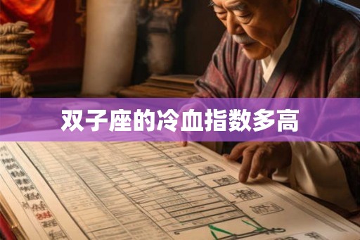 双子座的冷血指数多高 双子座的冷血指数多高