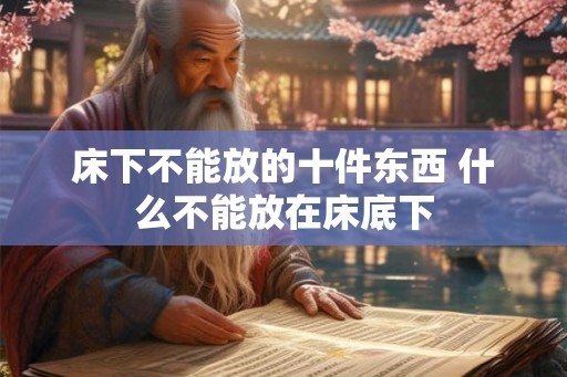 床下不能放的十件东西 什么不能放在床底下
