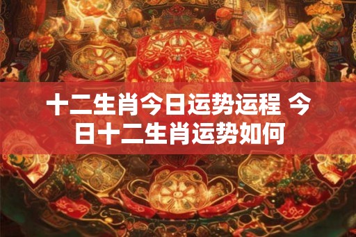 十二生肖今日运势运程 今日十二生肖运势如何