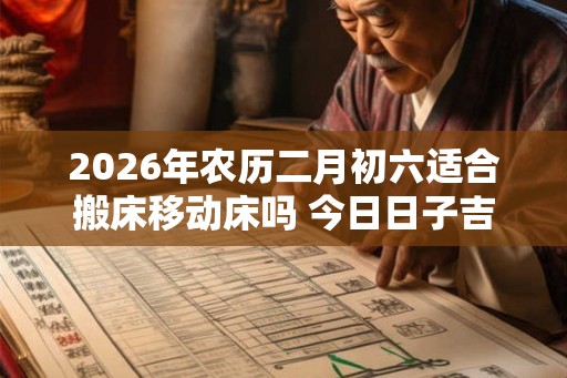 2026年农历二月初六适合搬床移动床吗 今日日子吉凶如何 2026年农历二月初六适合搬床移动床吗 今日日子吉凶如何