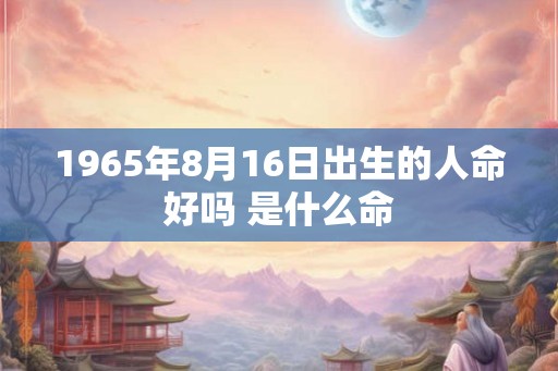 1965年8月16日出生的人命好吗 是什么命 1965年8月16日出生的人命好吗 是什么命