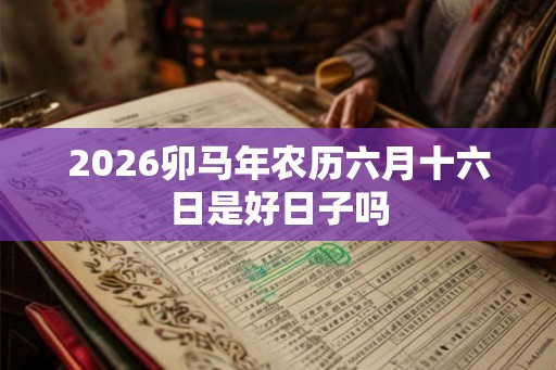 2026卯马年农历六月十六日是好日子吗
