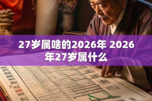 27岁属啥的2026年 2026年27岁属什么