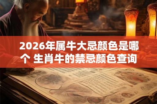 2026年属牛大忌颜色是哪个 生肖牛的禁忌颜色查询