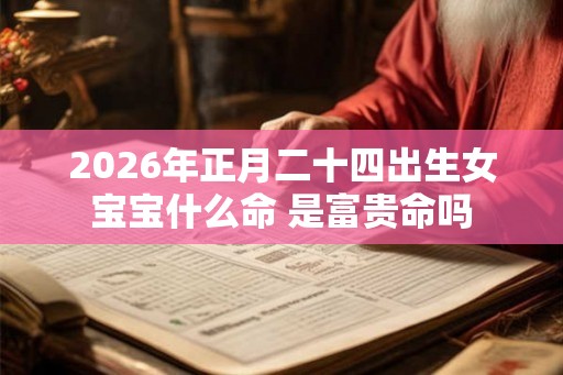 2026年正月二十四出生女宝宝什么命 是富贵命吗