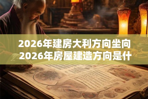 2026年建房大利方向坐向 2026年房屋建造方向是什么 2026年建房大利方向坐向 2026年房屋建造方向是什么