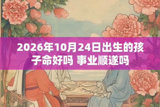 2026年10月24日出生的孩子命好吗 事业顺遂吗
