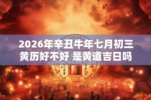 2026年辛丑牛年七月初三黄历好不好 是黄道吉日吗