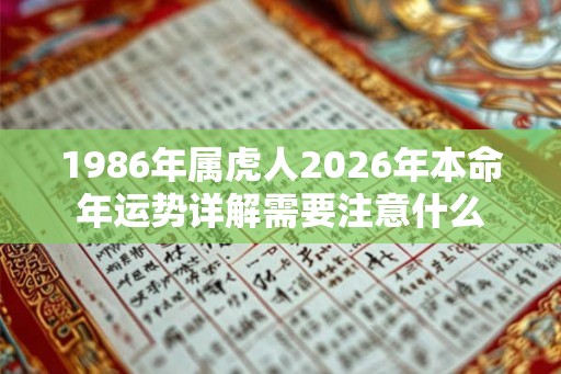 1986年属虎人2026年本命年运势详解需要注意什么