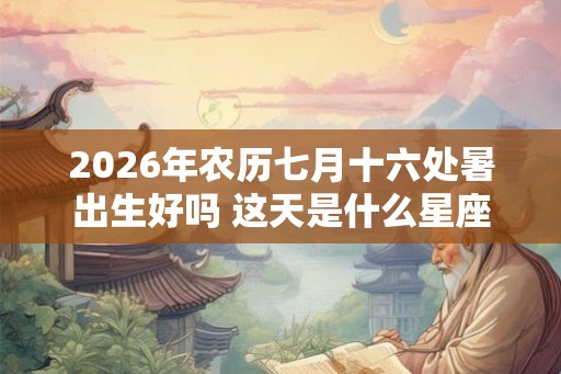 2026年农历七月十六处暑出生好吗 这天是什么星座