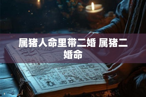 属猪人命里带二婚 属猪二婚命 属猪人命里带二婚 属猪二婚命
