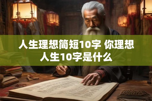 人生理想简短10字 你理想人生10字是什么