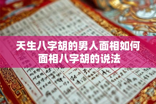 天生八字胡的男人面相如何 面相八字胡的说法