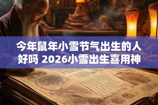今年鼠年小雪节气出生的人好吗 2026小雪出生喜用神