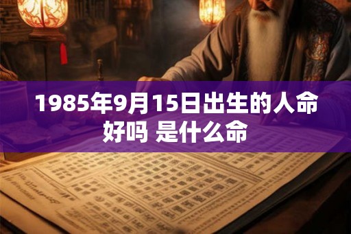 1985年9月15日出生的人命好吗 是什么命