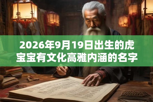 2026年9月19日出生的虎宝宝有文化高雅内涵的名字精选