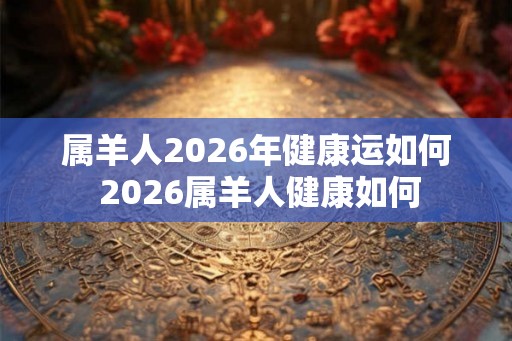 属羊人2026年健康运如何 2026属羊人健康如何