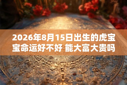 2026年8月15日出生的虎宝宝命运好不好 能大富大贵吗