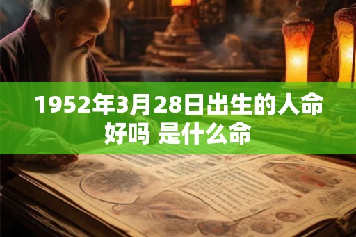 1952年3月28日出生的人命好吗 是什么命 1952年3月28日出生的人命好吗 是什么命