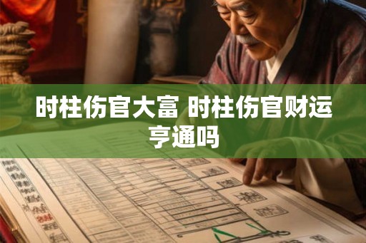 时柱伤官大富 时柱伤官财运亨通吗