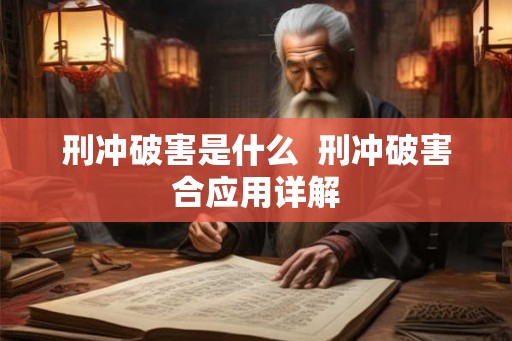 刑冲破害是什么 刑冲破害合应用详解 刑冲破害是什么 刑冲破害合应用详解