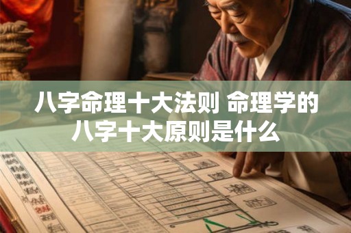 八字命理十大法则 命理学的八字十大原则是什么