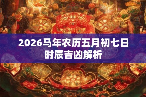 2026马年农历五月初七日时辰吉凶解析