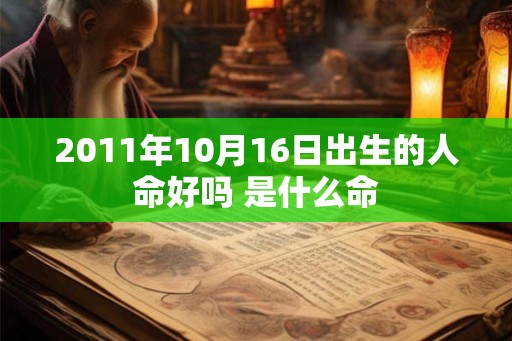 2011年10月16日出生的人命好吗 是什么命