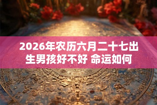 2026年农历六月二十七出生男孩好不好 命运如何