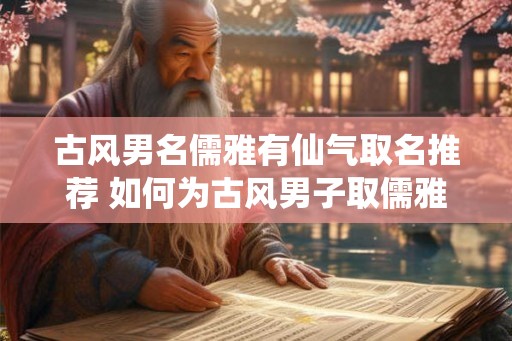 古风男名儒雅有仙气取名推荐 如何为古风男子取儒雅有仙气的名字