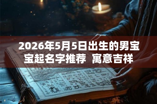 2026年5月5日出生的男宝宝起名字推荐  寓意吉祥