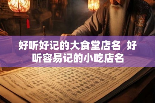 好听好记的大食堂店名  好听容易记的小吃店名