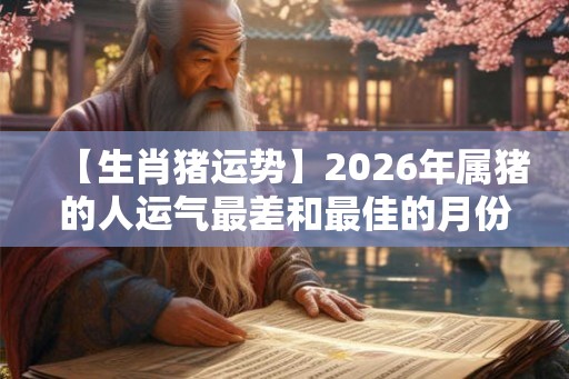 【生肖猪运势】2026年属猪的人运气最差和最佳的月份