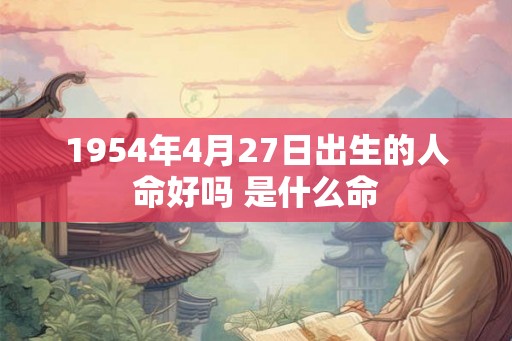 1954年4月27日出生的人命好吗 是什么命