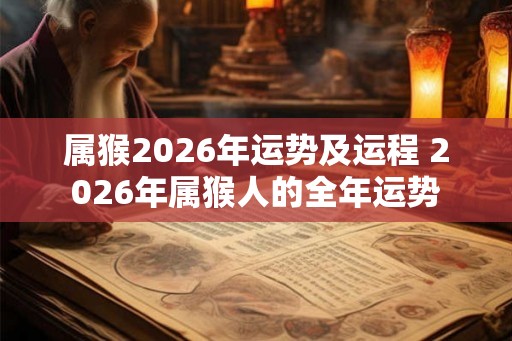 属猴2026年运势及运程 2026年属猴人的全年运势 属猴2026年运势及运程 2026年属猴人的全年运势