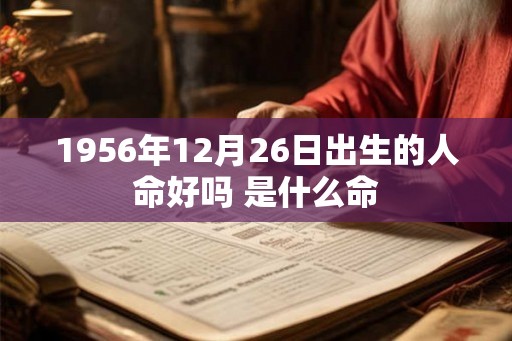 1956年12月26日出生的人命好吗 是什么命