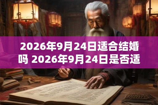 2026年9月24日适合结婚吗 2026年9月24日是否适宜结婚