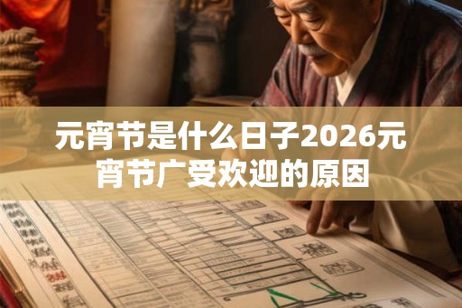 元宵节是什么日子2026元宵节广受欢迎的原因 元宵节是什么日子2026元宵节广受欢迎的原因