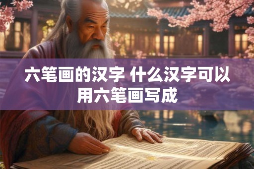 六笔画的汉字 什么汉字可以用六笔画写成