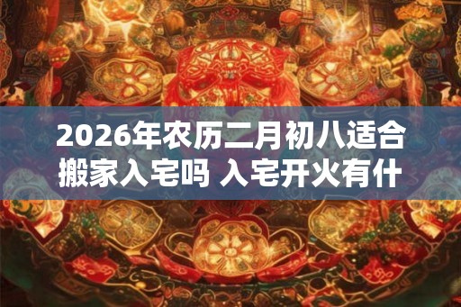 2026年农历二月初八适合搬家入宅吗 入宅开火有什么讲究吗