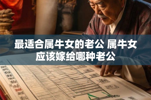 最适合属牛女的老公 属牛女应该嫁给哪种老公 最适合属牛女的老公 属牛女应该嫁给哪种老公