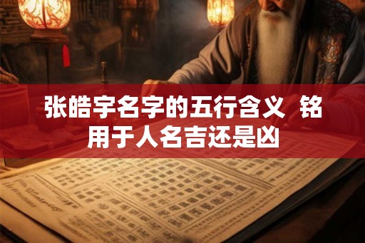 张皓宇名字的五行含义  铭用于人名吉还是凶