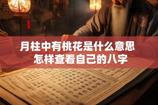 月柱中有桃花是什么意思  怎样查看自己的八字