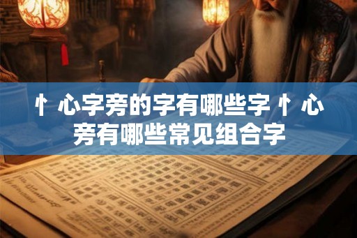忄心字旁的字有哪些字 忄心旁有哪些常见组合字