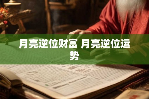 月亮逆位财富 月亮逆位运势