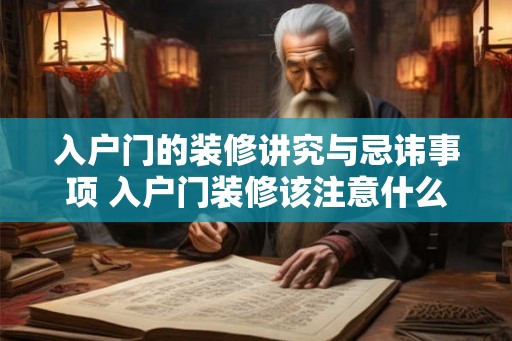 入户门的装修讲究与忌讳事项 入户门装修该注意什么