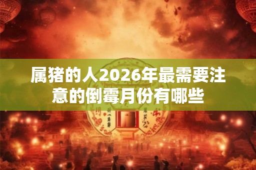 属猪的人2026年最需要注意的倒霉月份有哪些