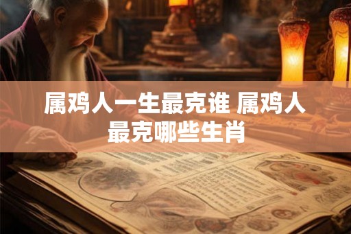属鸡人一生最克谁 属鸡人最克哪些生肖