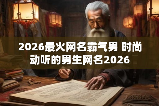 2026最火网名霸气男 时尚动听的男生网名2026